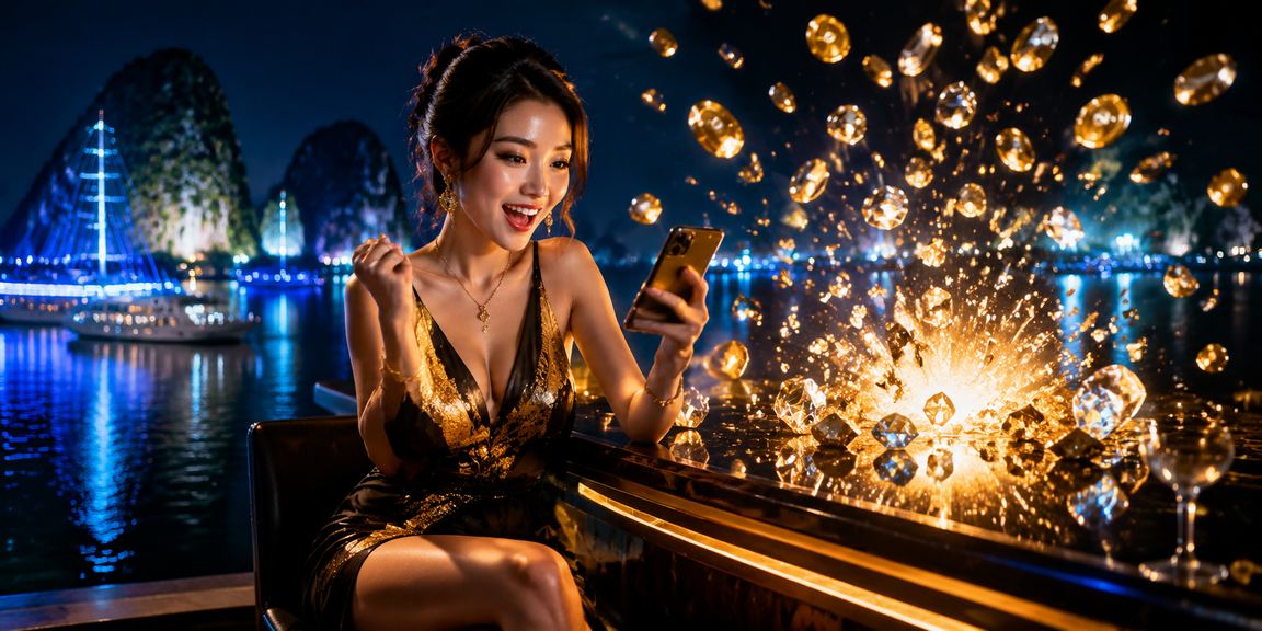Người dùng tại vịnh Hạ Long trải nghiệm casino di động trên kqxsmtrung