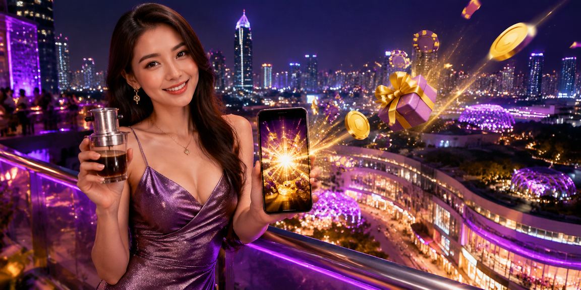 Người dùng chơi casino trực tuyến trên điện thoại tại Hồ Chí Minh bên ly cà phê